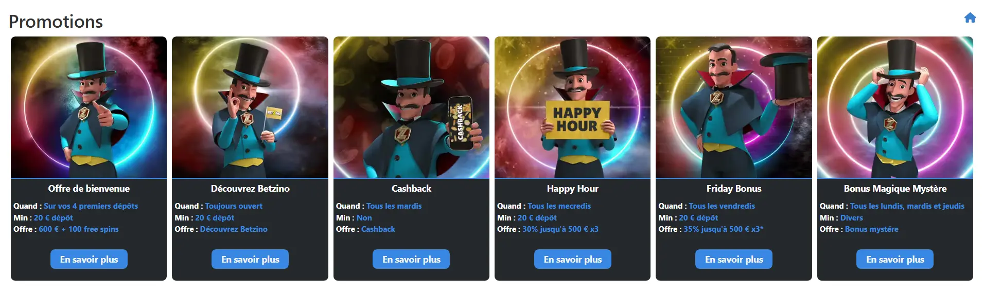 Programme de bonus Betzino